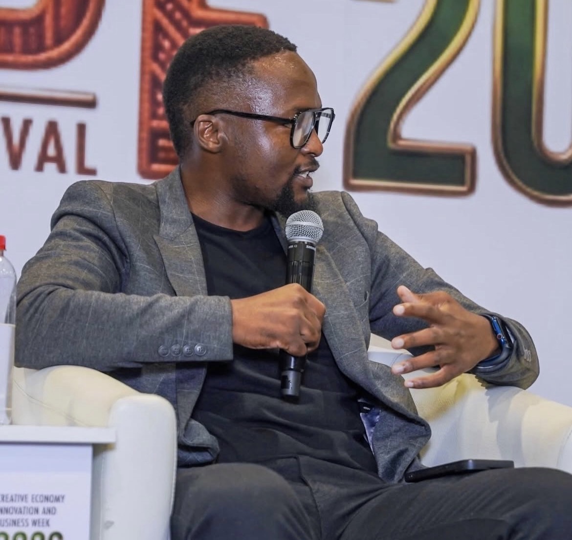 Thobani Ndlovu speaking on a panel at KZN Creative Economy Week